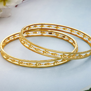 Minimal Heritage Gold Shagun Bangles-BNG21400 S345