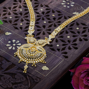 Whimsical Elegance Long Gold Necklace-1060010122672AA S252
