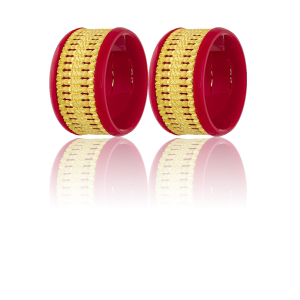 22K Heritage Lattice Gold Sankha Bangles-SJ-30