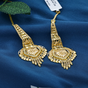Sunburst Heart Fringe Karnaful Earrings - KRNF0857 S405