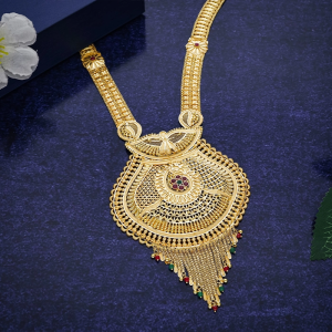 22K Gold Ruby Paisley Filigree Rani Haar - NKSL6678SU3369