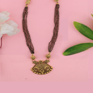 Antique Semi Long Gold Mangalsutra-1060001818041AAS101