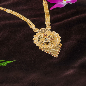 Floral Net Craft Long Necklace