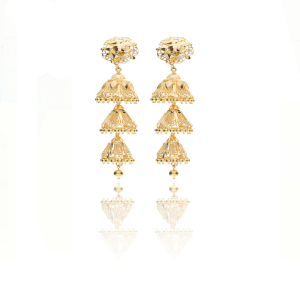 Whispering Three Layer Twilight Jhumki-1060007261667AA S342