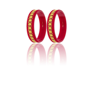 22K Elegant Loop Gold Sankha Bangles-SJ-28