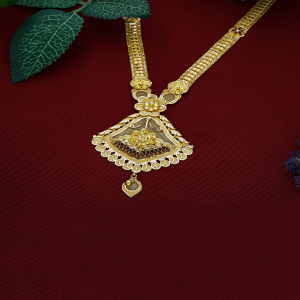 Kusuma Veena Traditional Long Gold Necklace-1060011359527AA S381