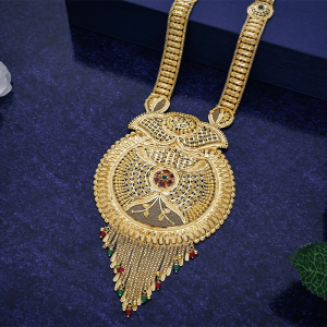 22K Gold Ruby Filigree Rani Haar - NKSL6681SU3369
