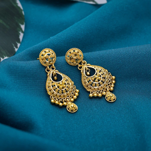 Heritage Flower Chandelier Chandbali Gold Earrings-ER15903 SU2HKM