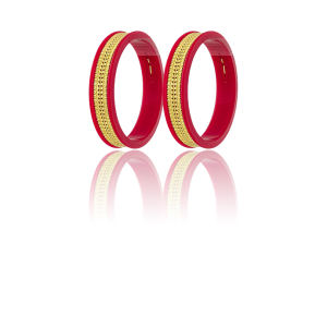 22K Classic Beaded Gold Sankha Bangles-SJ-24
