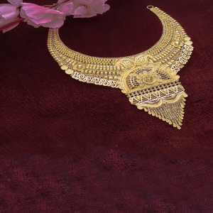 Royal Arch 22kt Semi Long Gold Necklace-1060008781270AA S264