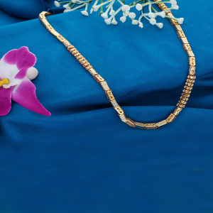 Bamboo-Inspired Men's Gold Chain