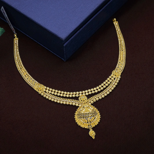 Traditional Short Gold Necklace-NKSL6574 SU2E51