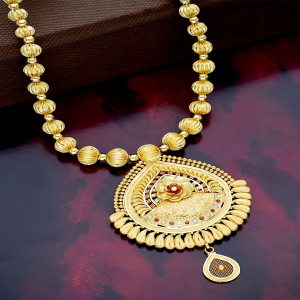 Velvet Gold Royal Long Gold Necklace-NKSL3154S401