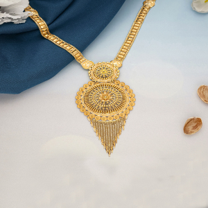 Shagun Swarna Chakra Long Gold Necklace-NKSS1018