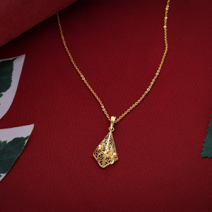 Gold Filigree Triangle Pendant - 1060008139538S283