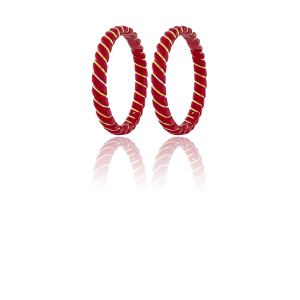 22K Twisted Gold Sankha Bangles-SR-03