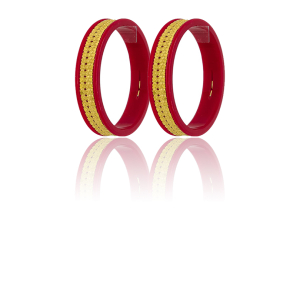 22K Minimal Texture Gold Sankha Bangles-SJ-12