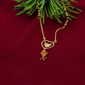 Enchanting Love Semi Long Gold Mangalsutra-1060009086169AAS27