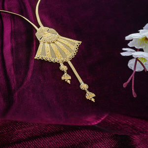 Fanora 22kt Semi Long Gold Necklace-1060008873326AA S346