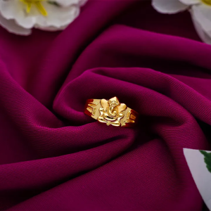 Divine Ganesha Motif Men’s Gold Ring Design-RNG8507 S366