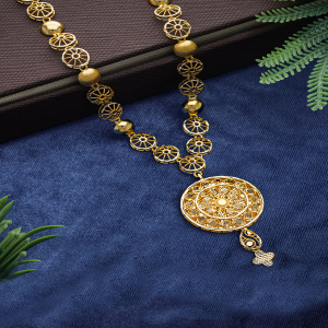 Circle Crescent Necklace-106001025127773AA S353