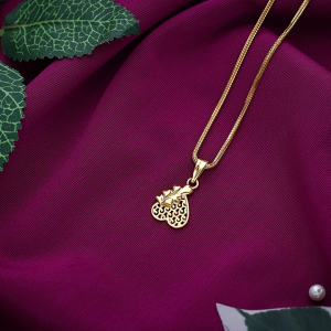 Heart Filigree 22K Gold Kids Pendant Locket - LKT4707SU2ECG