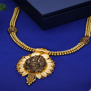 Divine Lakshmi 22K Short Gold Necklace-NKSL4311 S416