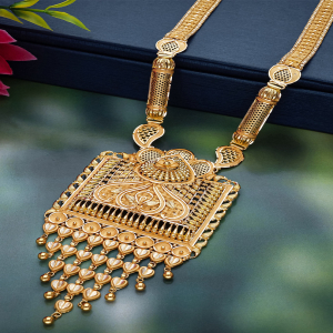 Rajya Shilpa Antique Long Gold Necklace-NKSS12339 SU2EA1