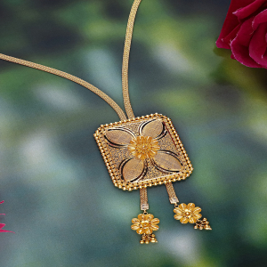Floral Clover Plaid Gold Tieset- NKTS0072 S202