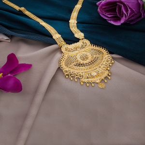 Vibrant Kalash Design Gold Necklace