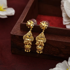 Swarnika Filigree Gold Jhumkas-JUM1079 S342