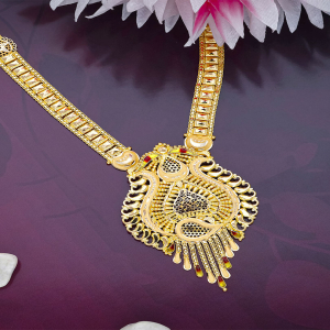 Floral Harmony Long Gold Necklace-NKSS2051S345