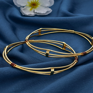 22kt Gold Chur Bangles-BNG21574 S322