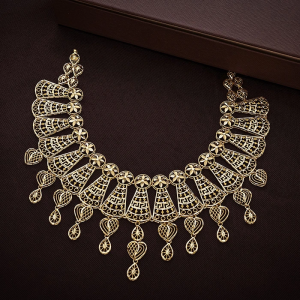 Filigree Heritage Bridal Gold Necklace-NKSL6389 S364