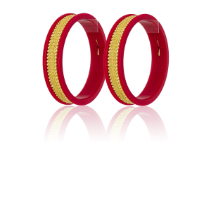22K Classic Granule Texture Gold Sankha Bangles-SJ-09