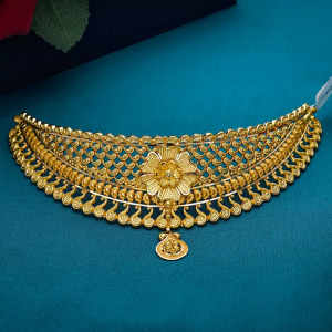 Floral 22KT Gold Choker Necklace-NCCS0735 SU2E99