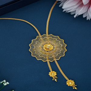 Radiant Bloom Tassel Gold Tieset - NKTS0075 S202