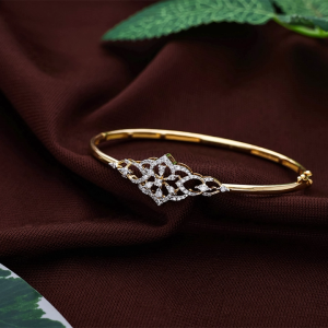 Diamond Filigree Gold Bracelet for Women-DLBR03212 S419