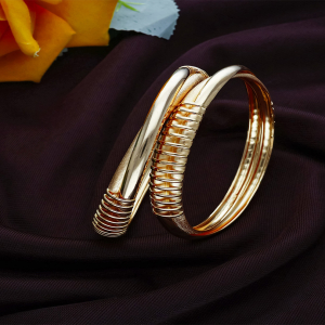 Traditional Gold Chur Bangles-BNG21570 S322