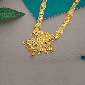 Elite Handcrafted long Gold Necklace-1060010895934AA S381