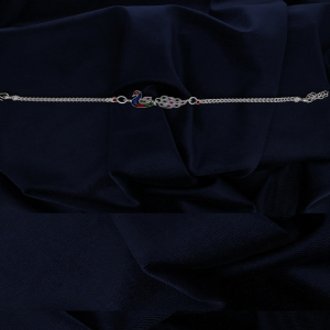 Silver Peacock Feather Rakhi