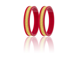 22K Classic Diamond-Cut Gold Sankha Bangles-SJ-17