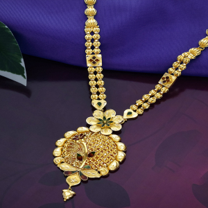 Floral Halo Meenakari Heritage Pendant Necklace-NKSS3299 S416