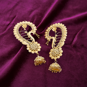 22K Gold Peacock Jhumka Earrings Design for Women - ER20821S307