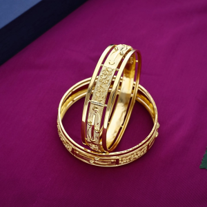 Heritage Engraved Gold Bangles - BNG22949S298