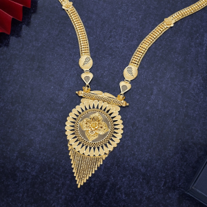 Ornate Royal Floral Jali Rani Haar Gold Necklace - NKSS3640S263