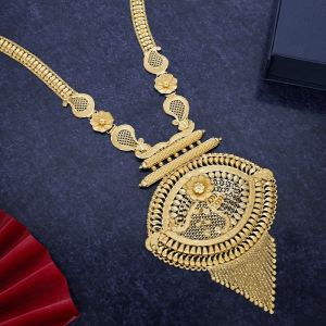 Ornate Peacock and Floral Jali Rani Haar Gold Necklace - NKSL7879SU2E83
