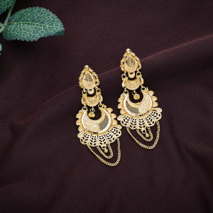 Classic 22KT Gold Chandbali Earrings - ER25241SU32A1