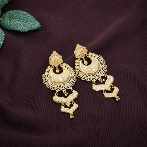 Floral 22KT Gold Chandbali Earrings - ER25250SU32A1
