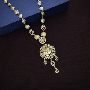 Ameyaa Circular Sunburst Filigree Necklace - NKSL8297SU2E83